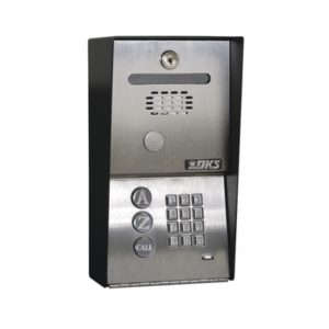 Audioportero Telefónico DKS Con Directorio / 100 Números Telefónicos / Control Para 2 Puertas / Gabinete Para Sobreponer / Marcación a 16 Digitos / Linea análoga o digital