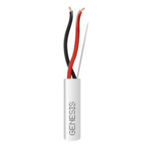 Bobina de 305 Metros (1000 Pies) de Cable 2 x 18 AWG / Riser / Blanco / Para Aplicaciones en Alarmas de Intrusión, Control de Acceso, Interfonos, TV Porteros, Automatización, Audio y Voceo.