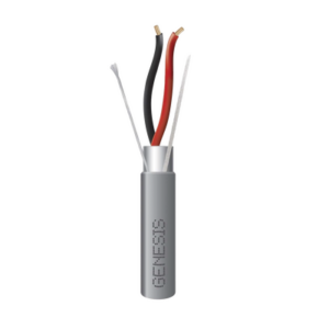 Carrete de 305 Metros (1000 Pies) de Cable / 2 x 16 AWG / Riser / Blindado / Tipo CMR-CL3R-FPLR-FT4 / Color Gris / Aplicaciones de Alarmas de Intrusión/Control de Acceso/ Automatización / Interfonos y Tv Porteros