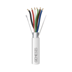Carrete de 305 Metros (1000 Pies) / Cable de Cobre / 6 x 18 AWG / Plenum / Color Blanco / Blindado / Para Aplicaciones de Alarmas de Intrusión / Control de Acceso / Automatización / Interfonos y Tv Porteros