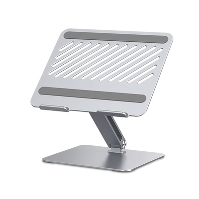 Soporte de Aluminio para Laptop | Ajustable 180° | Soporta Laptops de 10 a 17.3”| Capacidad de Carga 5Kg | Excelente Estabilidad | Diseño Para Alta Disipación de Calor | Altura y Angulo Ajustable | Plegable y Portátil.
