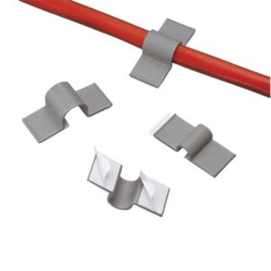 Clip adhesivo 12,7 mm, gris claro