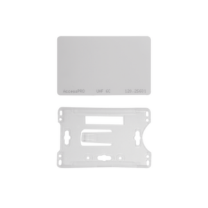 Kit de Tag UHF tipo Tarjeta para lectoras de largo alcance 900 MHZ / EPC GEN 2 / ISO 18000 6C / No imprimible / Incluye porta tarjeta