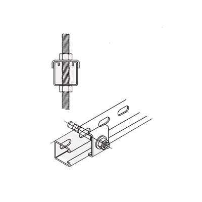 Tope Unicanal “U” para Tornillo de 3/8″ ( 9.5 mm ).