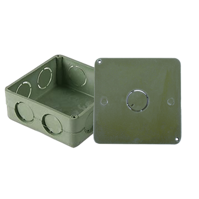 Caja Cuadrada y Tapa para Tubería PVC Conduit de 1″.