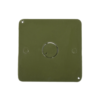 Tapa para Caja Cuadrada de 4 ” para instalaciones con tubería PVC Conduit pesado.