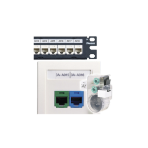 Casete de 75 Etiquetas Sin Adhesivo, para Patch Panel o Face Plate, Para Identificación de 4 Puertos, Color Blanco
