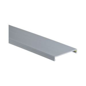 Tapa para Canaleta Ranurada, de 3.25 in de Ancho, 1.38 m de Largo, Color Gris