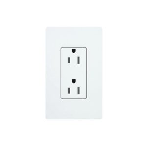 Tomacorriente receptáculo convencional 120V, 15A, color blanco.