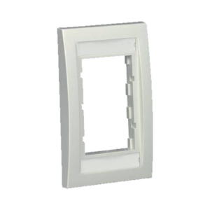 Marco de Placa Frontal Ejecutiva, Para Dos Insertos de 1/2 o Tres Insertos de 1/3, Color Blanco Mate