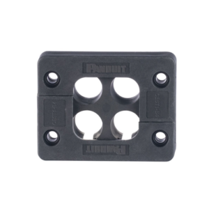 Pasacables de 4 Orificios de Marco Rectangular de 1.81″ X 1.42″, IP54, para Cables Terminados, color Negro