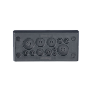 Pasacables Rectangular de Membrana, IP66, 3.39″ x 1.42″, 12 orificios, para Cables no Terminados. Color Negro