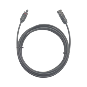 Cable Fotovoltaico / 1 metro / Color Negro / Calibre 10 AWG / Terminal MC4-Macho y Hembra en ambos extremos
