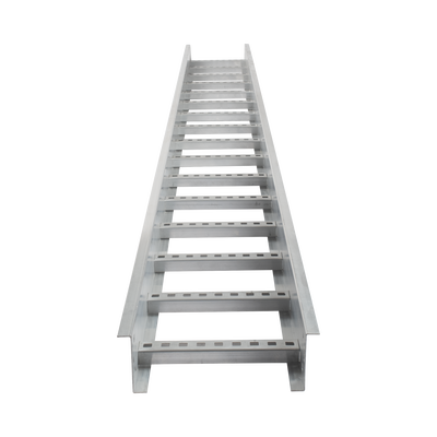 Escalera de Aluminio Portacables / Perfil Z / Peralte 3 1/4″ /Paso 9″ / Ancho 6″ / 3.66 metros / Capacidad Máx. 137 Cables / Incluye Cople Union y Tornillería