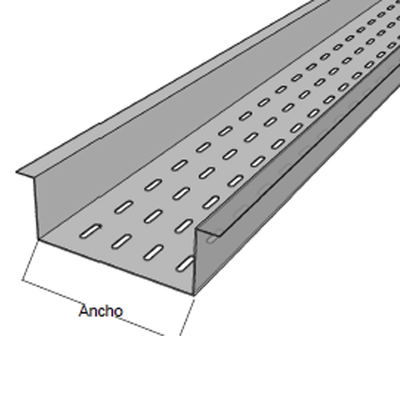 Fondo Perforado Perfil Z ancho de 4″ x 9″ material Aluminio, incluye tornillería