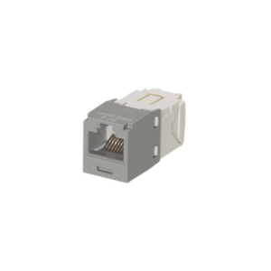Conector Jack RJ45 Estilo TG, Mini-Com, Categoría 6, de 8 Posiciones y 8 Cables, Color Gris