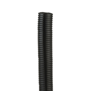 Tubo Corrugado Abierto para Protección de Cables, 1.25 in (31.8 mm) de Diámetro, 15.2 m de Largo, Color Negro