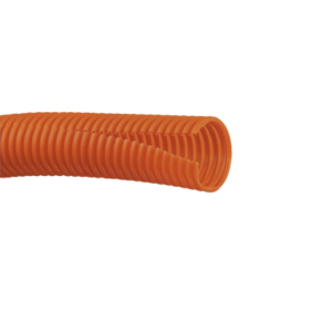 Tubo Corrugado Abierto para Protección de Cables, .50 (12.7 mm) de Diámetro, 30.5 m de Largo, Color Naranja