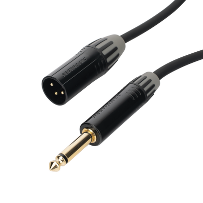 Cable de Audio | XLR 3 Polos Macho a Plug 1/4 in mono | Conector Seetronic Serie M SCMF3 – MP2X | Longitud 3m