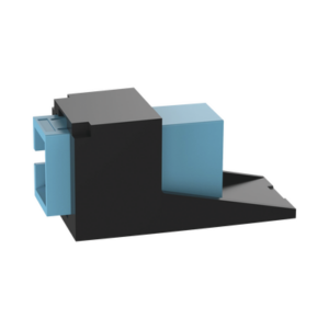 Módulo Acoplador SC Simplex, para Fibra Óptica Multimodo OM3/OM4, Tipo Mini-Com, Color Aqua