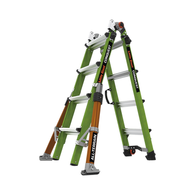 Escalera Multi-Posiciones de 6.7 m (22′) para Suelos Inclinados o con Desniveles.