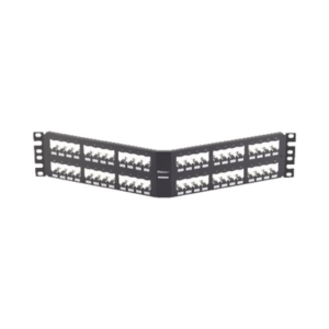 Panel de Parcheo Modular Mini-Com (Sin Conectores), Angulado, Totalmente Blindado, de 48 Puertos, 2UR