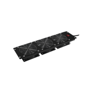 Kit de 3 Ventiladores para Montaje en Rack de 19 in, Alimentación 120 Vca con Plug NEMA 5-15P, 3 UR, Color Negro