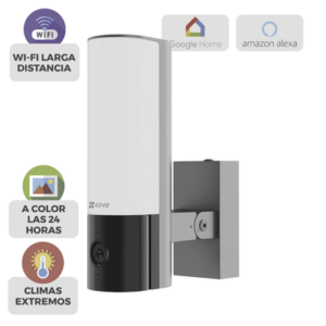 Cámara IP 4 Megapíxel / Wi-Fi / Lampara Integrada / Audio de dos vías / Imágen Nocturna a Color / Detección Humana / Audios Personalizables / Uso Exterior con Protección