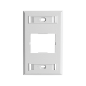 Placa de Pared CT, Para un Acoplador, Color Blanco, Versión Bulk (Sin Empaque Individual)