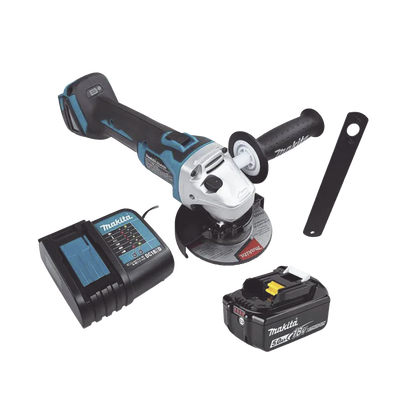 Mini esmeril Inalámbrico de 4-1/2 ” 8.500 rpm, Incluye 1 bat. li-ion 18v/5.0 a.h y Cargador