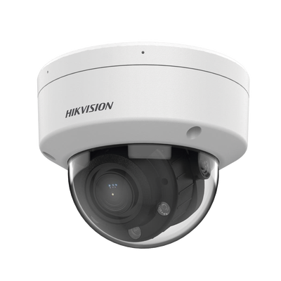 Domo IP 4 Megapíxel / Lente Motorizado 2.8 a 12 mm / Dual Light (30 mts IR + 30 mts Luz Blanca) / ACUSENSE Lite / Microfono Integrado / Exterior IP67 / IK08 / WDR 120 dB / PoE / Micro SD