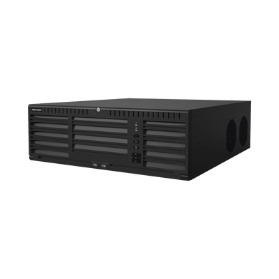 [Doble Poder de Decodificación] NVR 32 Megapixel (8K) / 128 Canales IP / AcuSense / ANPR / Conteo de Personas / 16 Bahías de Disco Duro / 2 Tarjetas de Red / Soporta RAID con Hot Swap / 2 HDMI en 8K / POS / Alarmas I/O / Smart Search