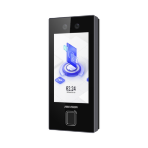 Terminal Facial Min Moe con LECTOR DE HUELLAS y Tarjetas MIFARE / 3000 Rostros / 3000 Huellas / Pantalla 4.5″ / Administrable en la Nube con Hik-Connect Teams / Exterior IP65 / PoE / WiFi / HIK-IA / SIP Estandar