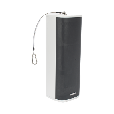 Bocina (Altavoz IP) | Tipo Columna | 60 Watts | Exterior IP66 | Entrada de alarma | Voceo en tiempo real | Calendarización de audios