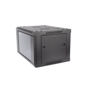 Gabinete para Montaje en Pared – Piso / Puerta de Cristal Templado / Cuerpo Fijo / 6 Unidades de Rack / 19″ / Fabricado en Acero