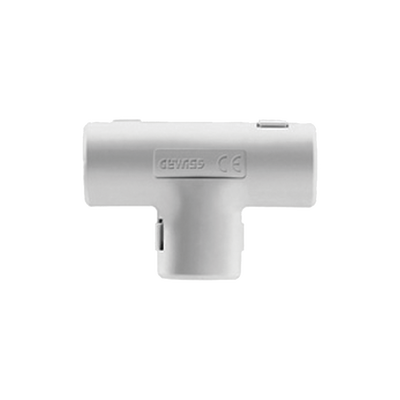 Unión en “T” para tubería rígida, recomendado para cable eléctrico, PVC Auto-extinguible, de 25 mm