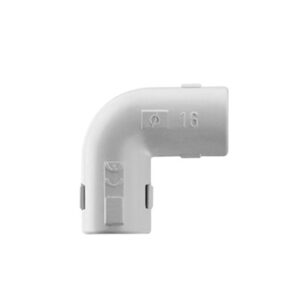 Unión en “L” (Codo) para tubería rígida, recomendado para cable eléctrico, PVC Auto-extinguible, de 32 mm