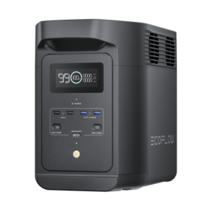 Estación de Energía Portátil de 980Wh Litio LFP / 10 Puertos AC 500 W (Max. 1000W) / 2 USB-C 100W / Cargador de Coche 10A a 12.6V / Conectividad WiFi y Bluetooth (App) / Carga Solar 500W Max.