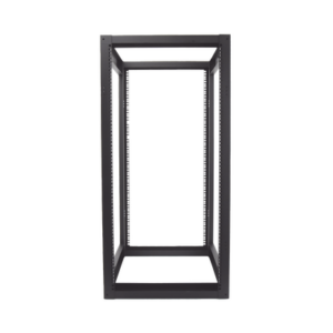 Rack Estándar 19″ de 4 Postes, Acero, 24 Unidades, Profundidad Ajustable.