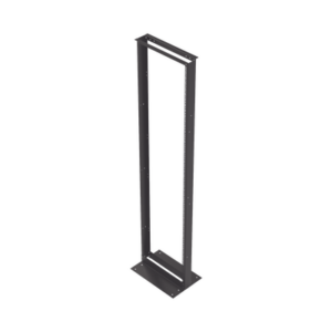Rack de 2 Postes, Estándar 19″, 45 Unidades, Fabricado en Acero, Base “L” para Anclar a Piso.