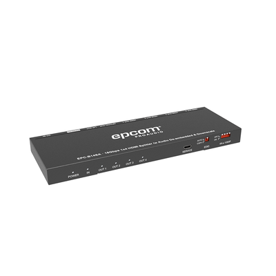 Splitter HDMI 1×4 | 1 Entrada a 4 salidas (Simultaneas) | 4K@60Hz | Extractor de Audio | Down Scaler | HDR 4:4:4 | EDID | 18Gbps