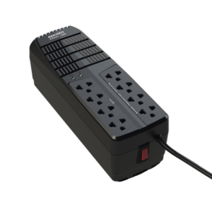 Regulador de Voltaje 1000 VA-500 W / 4 Contactos con AVR / 4 Contactos con Supresor de Picos / Protección RJ11