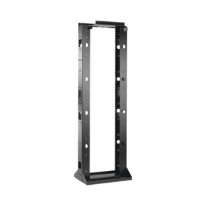 Rack de 2 Postes Sísmico, Estándar de 19 in, Rieles Numerados y Roscados #12-24, Fabricado en Acero, 45 Unidades de Rack, Color Negro