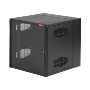 Gabinete AccessPlus de 19 UR Montaje en Pared de 19in, Rieles Numerados y Roscados #10-32, Puerta con Ventana de Seguridad, 600 mm de Ancho, 637 mm de Profundidad, Color Negro