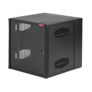 Gabinete AccessPlus de 19 UR Montaje en Pared de 19in, Rieles Numerados y Roscados #10-32, Puerta con Ventana de Seguridad, 600 mm de Ancho, 762 mm de Profundidad, Color Negro