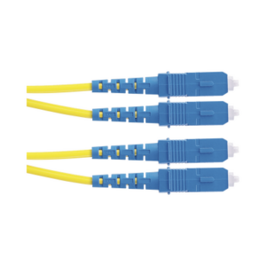 Jumper de Fibra Optica Monomodo 9/125 OS2, SC-SC Duplex, OFNR (Riser), Color Amarillo, 2 Metros (6.56 Pies)