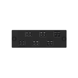Placa Acopladora de Fibra Optica FAP, Con 6 Conectores LC Duplex (12 Fibras), Para Fibra Multimodo OM3/OM4, Color Negro