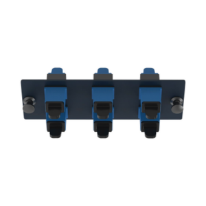 Placa Acopladora de Fibra Óptica FAP, Con 6 Conectores SC Simplex (6 Fibras), Para Fibra Monomodo OS1/OS2, Color Azul