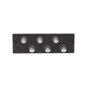 Placa Acopladora de Fibra Óptica FAP, Con 6 Conectores ST Simplex (6 Fibras), Para Fibra Monomodo OS1/OS2, Color Negro