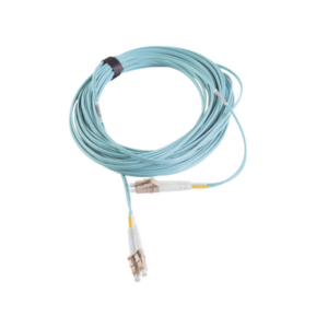 Jumper de Fibra Óptica Multimodo 50/125 XGLO OM3, LC-LC Duplex, OFNR, Color Aqua, 7 Metros (22.97 Pies)